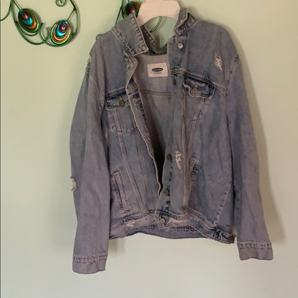 Vintage and baggy jean jacket